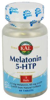 Kal   Melatonin 5 HTP   60 Tablets