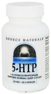 Source Naturals   5 HTP L 5 Hydroxytryptophan 50 mg.   60 Capsules