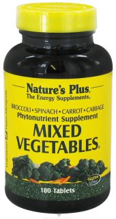 Natures Plus   Mixed Vegetables   180 Tablets