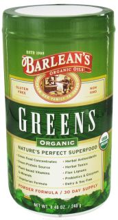 Barleans   Organic Greens Powder Formula   8.46 oz.