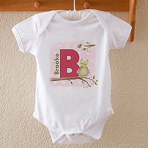 Personalized Baby Girl Bodysuits   Owl About You