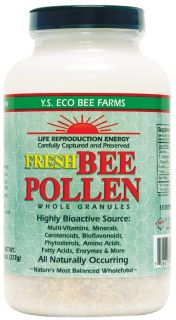 YS Organic Bee Farms   Fresh Bee Pollen Whole Granules   8 oz.