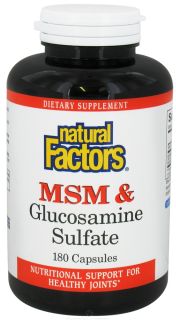 Natural Factors   MSM & Glucosamine Sulfate   180 Capsules