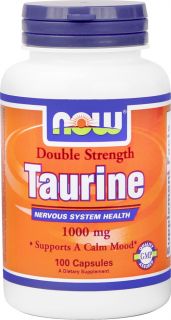 NOW Foods   Taurine Double Strength 1000 mg.   100 Capsules