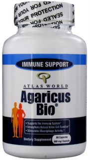 Atlas World   Agaricus Bio Immune Support 600 mg.   60 Capsules