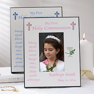 Personalized May God Bless Me First Communion Photo Frame