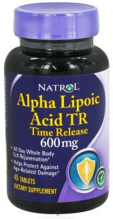 Natrol   Alpha Lipoic Acid TR Time Release 600 mg.   45 Tablets