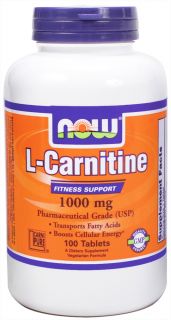 NOW Foods   L Carnitine 1000 mg.   100 Tablets