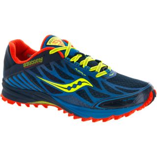 Saucony Peregrine 4 Saucony Mens Running Shoes Blue/Red/Citron