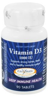 Enzymatic Therapy   Vitamin D3 1000 IU   90 Tablets