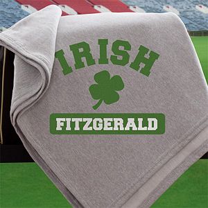 Personalized Irish Pride Shamrock Blanket