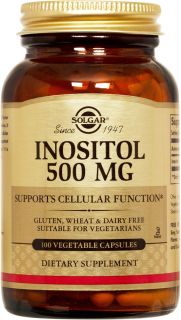 Solgar   Inositol 500 mg.   100 Vegetarian Capsules