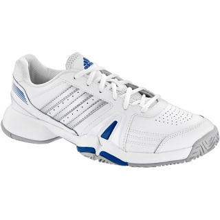 adidas Bercuda 3 adidas Mens Tennis Shoes White/Metallic Silver/Ice Gray