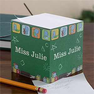 Personalized Note Pad Cube for Teachers   Little Learners
