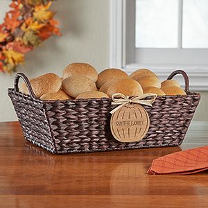 Personalized Wicker Storage Basket   Pumpkin Name