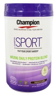 Champion Naturals   Sport Natural Daily Protein Blend Chocolate Chunk   25 oz.