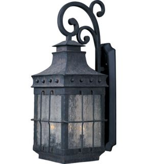 Nantucket 3 Light Outdoor Wall Lights in Country Forge 30084CDCF