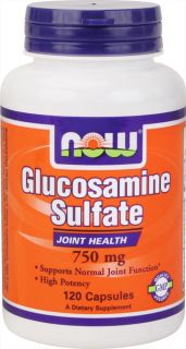 NOW Foods   Glucosamine Sulfate (Superior Joint Support) 750 mg.   120 Capsules