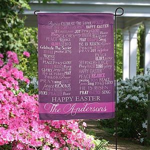 Personalized Easter Garden Flags   Have A Blessed Easter