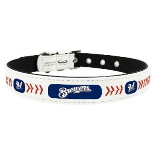 Milwaukee Brewers Classic Leather Medium Baseball Collar