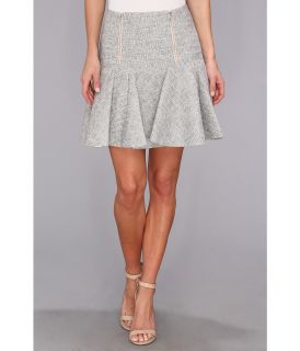 Rebecca Taylor Tweed Skirt w/ Zips Womens Skirt (Gray)