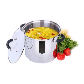 7 QT Stainless steel Stock Pot with Glass Cover, Dia 24cm x H20cm