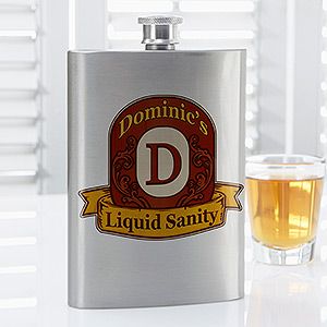 Fathers Day Gifts    Personalized Flask   Vintage Bar Sign