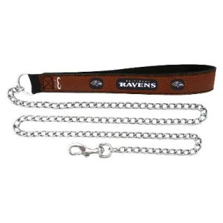 Baltimore Ravens Football Leather 3.5mm Chain Leash   L