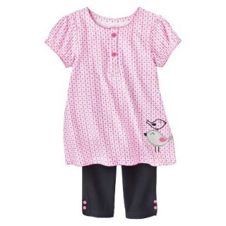 Just One YouMade by Carters Girls 2 Piece Set   Pink/Black 9 M