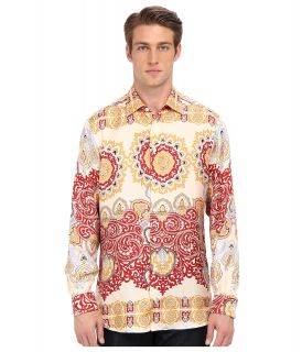 Vivienne Westwood MAN RUNWAY Chachemire Silk Twill Button Up Mens Long Sleeve Button Up (Multi)
