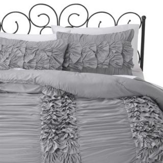 Xhilaration Textured Comforter Set   Gray (Twin)