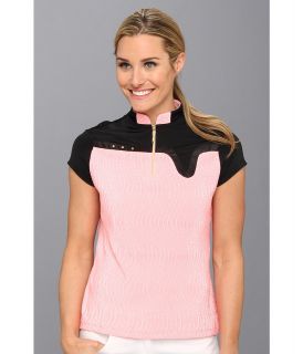 Jamie Sadock Tina Textured Cap Sleeve Top Womens Short Sleeve Pullover (Pink)