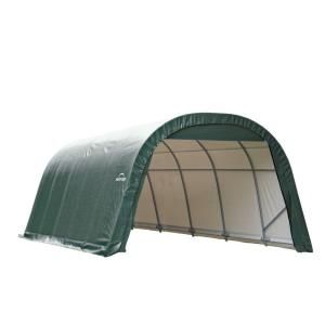 ShelterLogic 12 ft. x 24 ft. x 8 ft. RoundTop Garage Storage Green Shelter 72342
