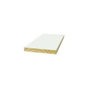 5/4 in. x 4 in. x 12 ft. S1S2E Primed Finger Jointed Board 1008186