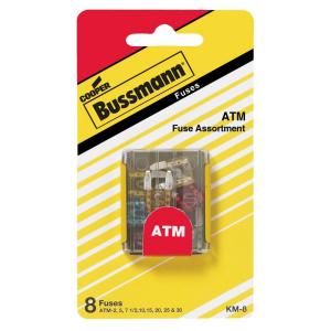 Cooper Bussmann KM Series 8 Piece ATM Mini Blade Automotive Fuse Kit KM 8