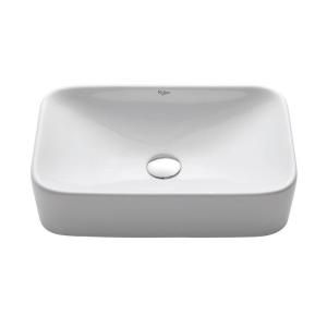 KRAUS Vessel Sink in White KCV 122