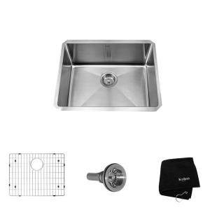 KRAUS All in One Undermount 23x18x10 0 Hole Single Bowl Kitchen Sink KHU101 23