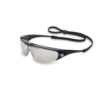 Harley Davidson HD400 Series Safety Glasses with Mirror 50 Tint Hardcoat Lens and Black Frame HD401
