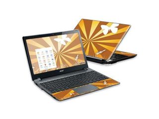 Protective Skin Decal Cover for Acer C7 Chromebook with 11.6" screen Sticker Skins Brown Butterfly
