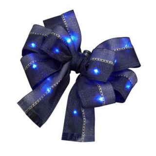 Meilo Creation 4.5 in. Blue LED Lit Gift Bow (3 Pack) CT17 1598 10 BL