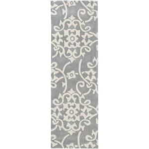 Artistic Weavers Meredith Silver Gray 2 ft. 6 in. x 8 ft. Runner Rug MERE 8828