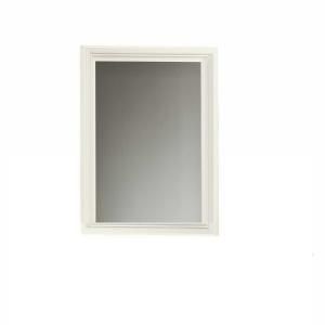 SAUDER Harbor View Collection 42.875 in. x 30.5 in. Antiqued White Framed Mirror 158010