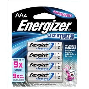 Energizer Ultimate Lithium AA Battery (4 Pack) L91SBP 4