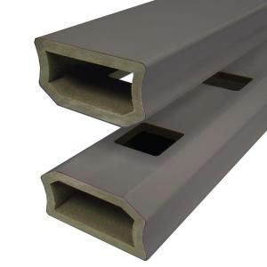 Veranda 1 1/4 in. x 3 1/2 in. x 6 ft. Slate PVC Composite Line Guard Rail Kit (2 Pack) DISCONTINUED RL7 R SLT R13 2PK