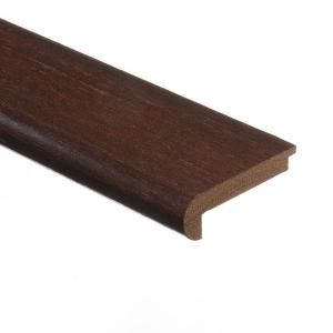 Zamma Strand Woven Bamboo Walnut/Ashton 3/8 in. Thick x 2 3/4 in. Wide x 94 in. Length Hardwood Stair Nose Molding 01438208942520