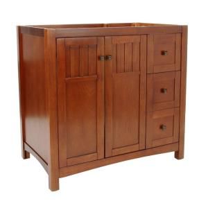 Foremost Knoxville 36 in. W x 21.625 in. D x 34 in. H Vanity Cabinet Only in Nutmeg KNCA3621D