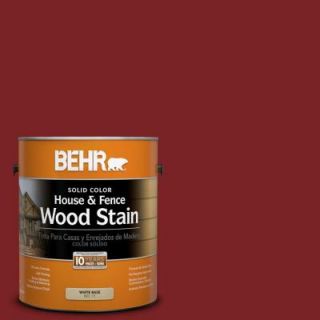 BEHR 1 gal. #SC 112 Barn Red Solid Color House and Fence Wood Stain 03001