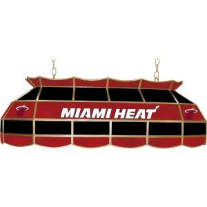 Trademark Global NBA Miami Heat NBA 3 Light Stained Glass Hanging Tiffany Lamp NBA4000 MH