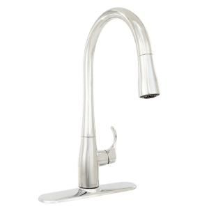 KOHLER Simplice Single Handle Pull Down Sprayer Kitchen Faucet with 3 Function Sprayhead in Polished Chrome K 596 CP