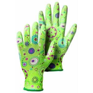 Hestra JOB Garden Dip Size 8 Medium Form Fitting Nitrile Dipped Gloves in Green 72470 830 08